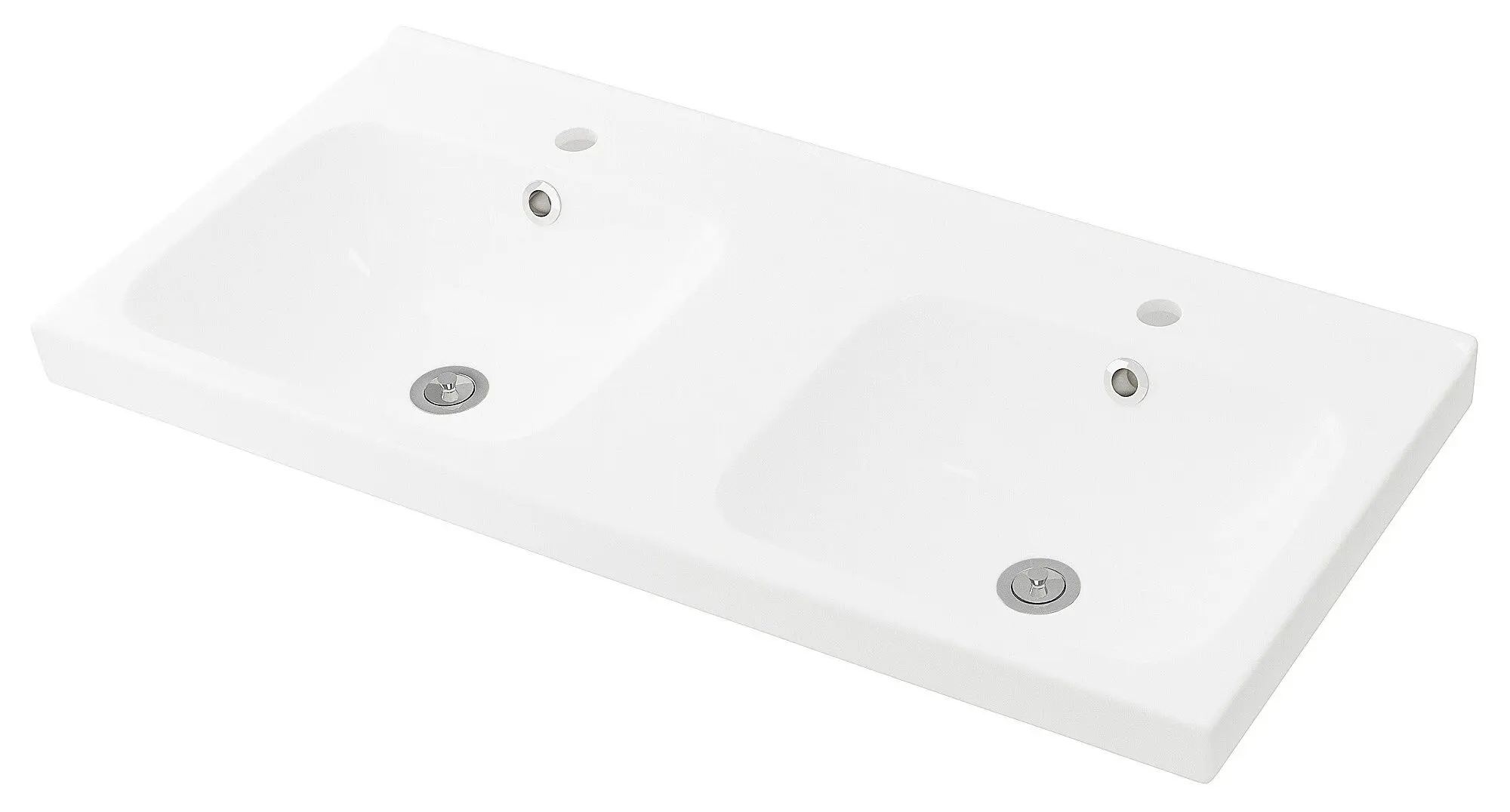 Шкаф под умывальник Ikea Godmorgon/Odensvik 2 ящика/2 чаши/смеситель Dalskär 103x49x64 (Под Коричневый Мореный Ясень) - 2