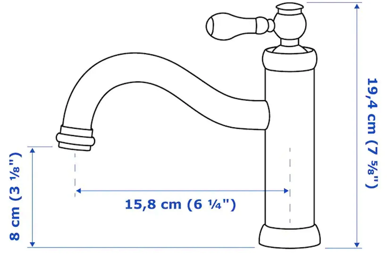 Шкаф под умывальник Ikea Godmorgon/Odensvik 2 ящика/2 чаши/смеситель Hamnskär 103x49x64 (Касжон/Белый) - 2