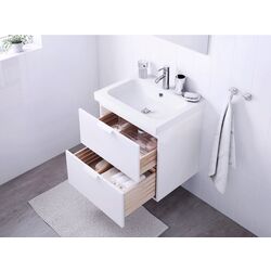 Шкаф под умывальник Ikea Godmorgon/Odensvik 2 ящика/смеситель Dalskär 63x49x64 (Белый) Thumb