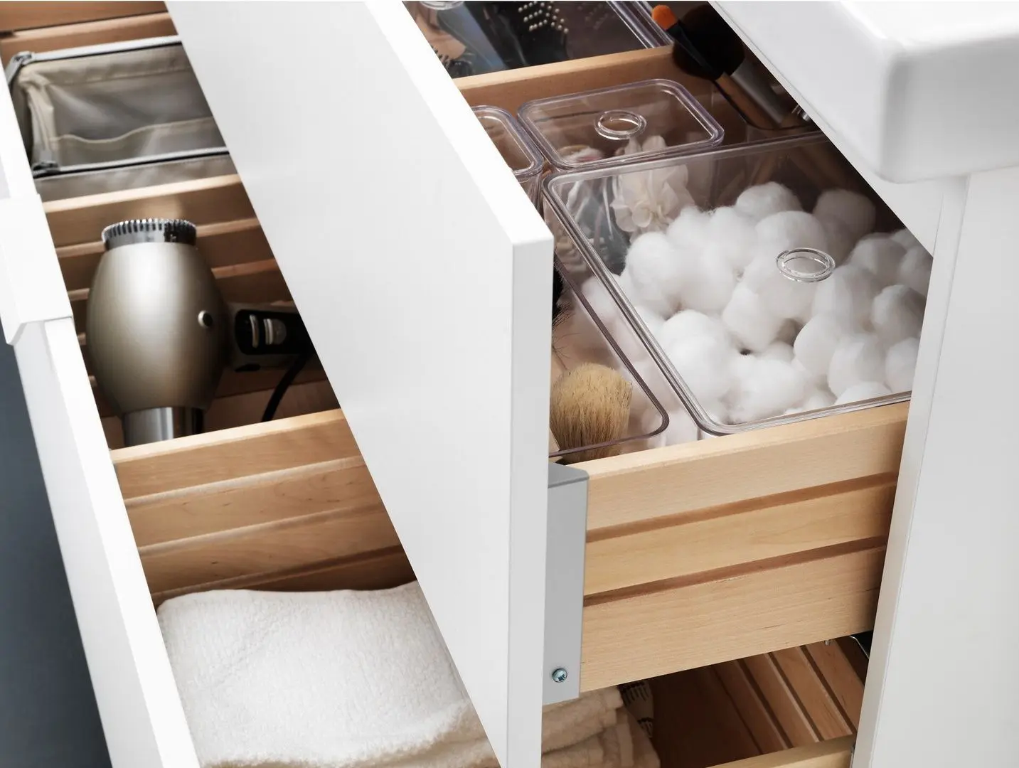 Шкаф под умывальник Ikea Godmorgon/Odensvik 2 ящика/смеситель Dalskär 63x49x64 (Белый) - 6