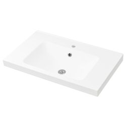 Шкаф под умывальник Ikea Godmorgon/Odensvik 2 ящика/смеситель Dalskär 83x49x64 (Глянцевый Белый) Thumb