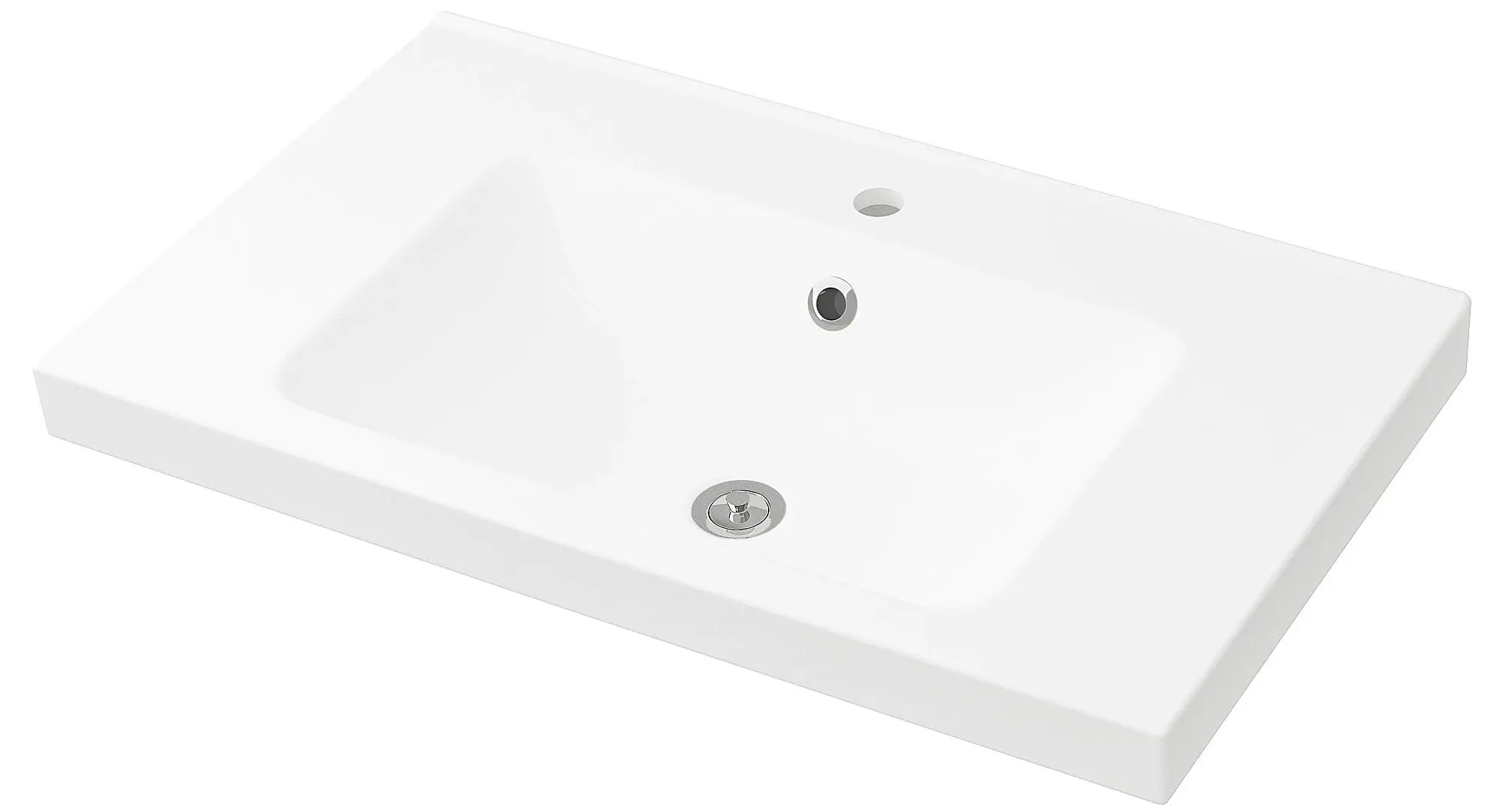 Шкаф под умывальник Ikea Godmorgon/Odensvik 2 ящика/смеситель Dalskär 83x49x64 (Глянцевый Белый) - 2