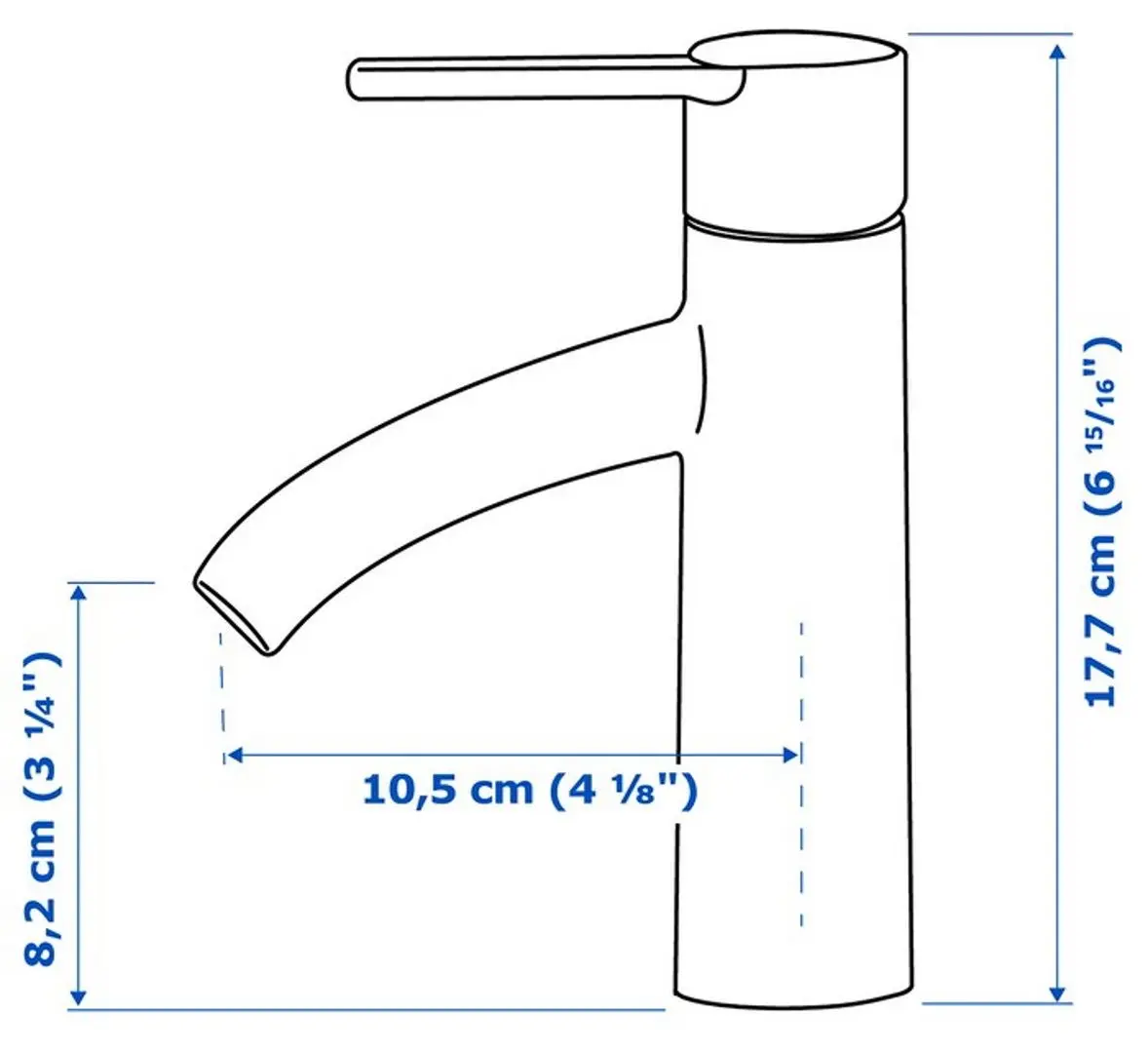 Шкаф под умывальник Ikea Godmorgon/Odensvik 2 ящика/смеситель Dalskär 83x49x64 (Глянцевый Белый) - 5