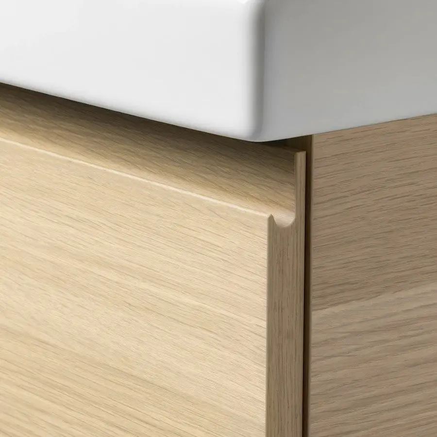 Шкаф под умывальник Ikea Godmorgon/Odensvik 2 ящика/смеситель Dalskar 83x49x64 (Под Беленый Дуб) - 3