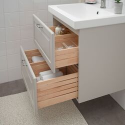 Шкаф под умывальник Ikea Godmorgon/Odensvik 2 ящика/смеситель Hamnskär 63x49x64 (Касжон/Серый) Thumb