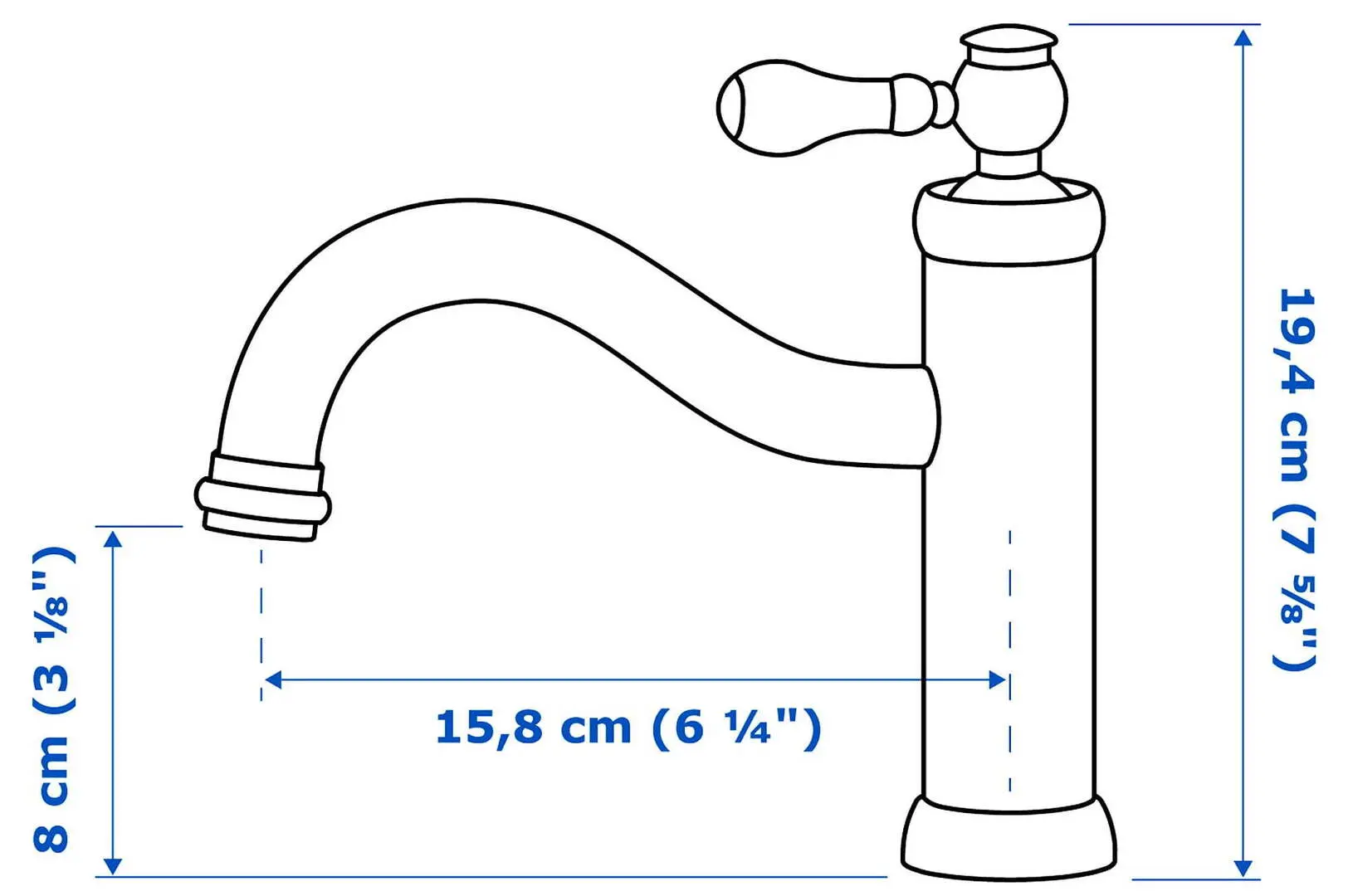 Шкаф под умывальник Ikea Godmorgon/Odensvik 2 ящика/смеситель Hamnskar 83x49x64 (Касжон Серый) - 4