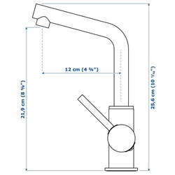 Шкаф под умывальник Ikea Godmorgon/Odensvik 2 ящика/смеситель Lundskar 103x49x64 (Глянцевый Белый) Thumb
