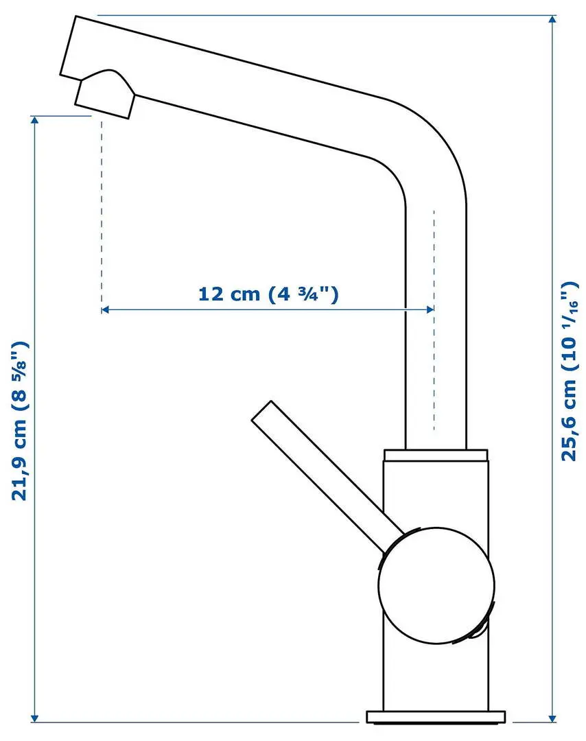 Шкаф под умывальник Ikea Godmorgon/Odensvik 2 ящика/смеситель Lundskar 103x49x64 (Глянцевый Белый) - 5
