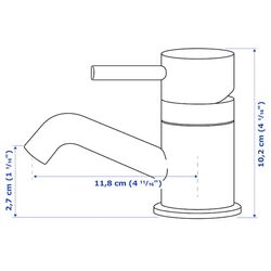 Шкаф под умывальник Ikea Godmorgon/Odensvik 2 ящика/смеситель Pilkån 43x49x64 (Глянцевый Белый) Thumb