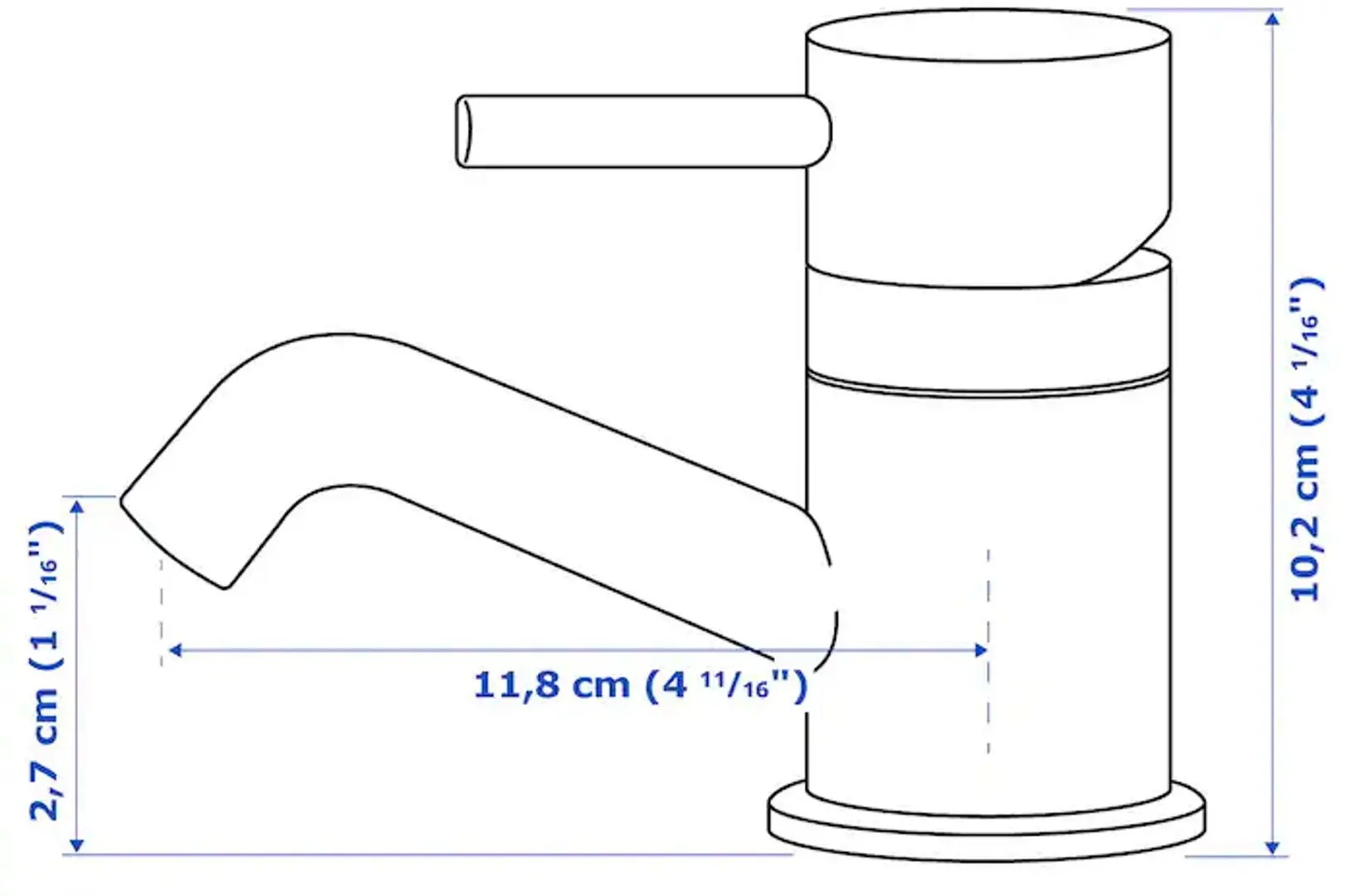 Шкаф под умывальник Ikea Godmorgon/Odensvik 2 ящика/смеситель Pilkån 43x49x64 (Глянцевый Белый) - 6