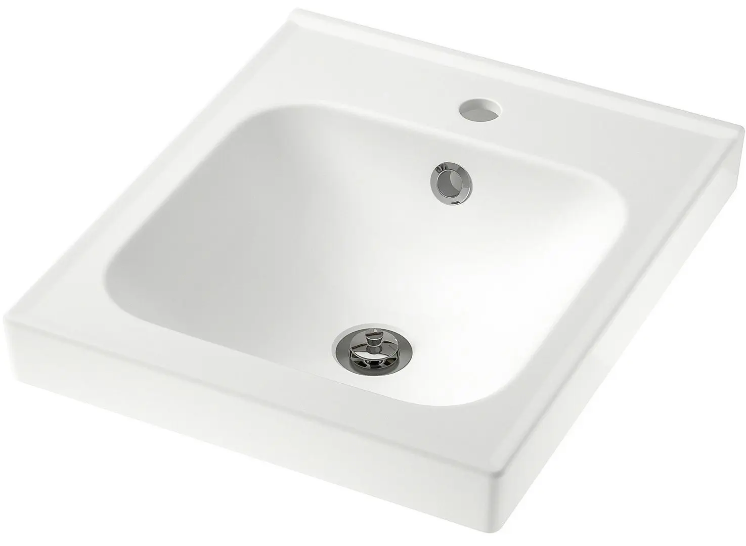 Шкаф под умывальник Ikea Godmorgon/Odensvik 2 ящика/смеситель Pilkån 43x49x64 (Под Беленый Дуб) - 2