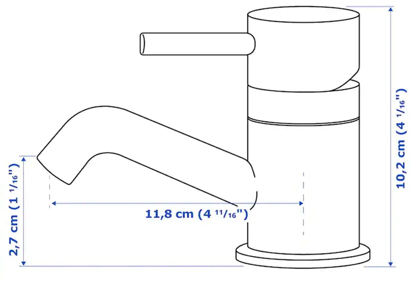 Шкаф под умывальник Ikea Godmorgon/Odensvik 2 ящика/смеситель Pilkån 43x49x64 (Под Беленый Дуб) - 6