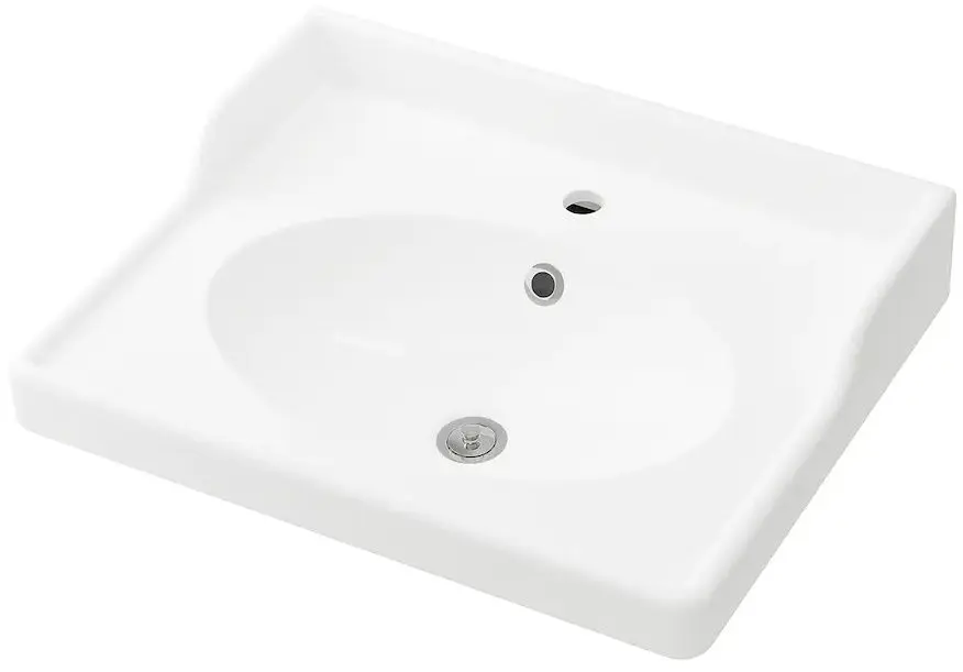 Шкаф под умывальник Ikea Godmorgon/Rattviken 2 ящика/смеситель Hamnskär 62x49x68 (Касжон Белый) - 2