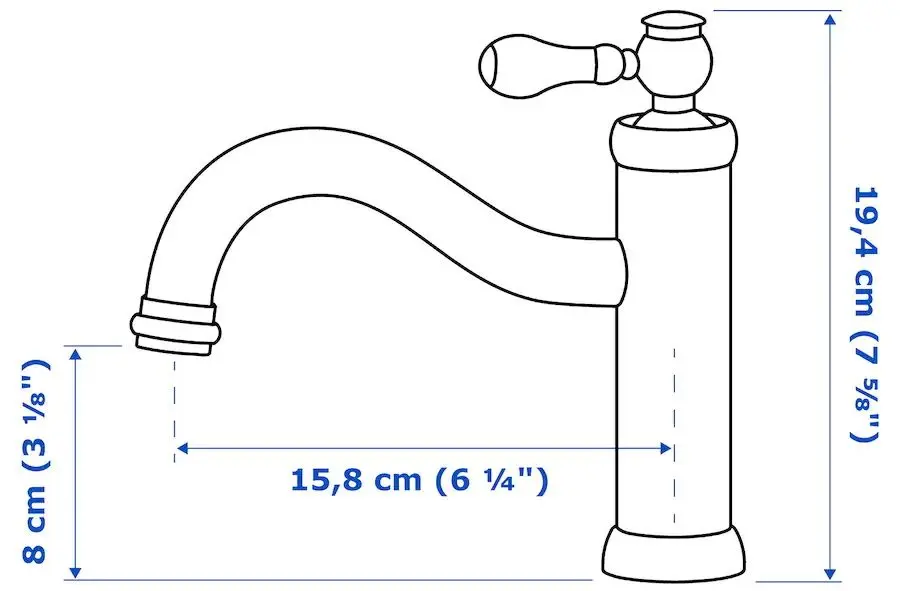 Шкаф под умывальник Ikea Godmorgon/Rattviken 2 ящика/смеситель Hamnskär 62x49x68 (Касжон Белый) - 6