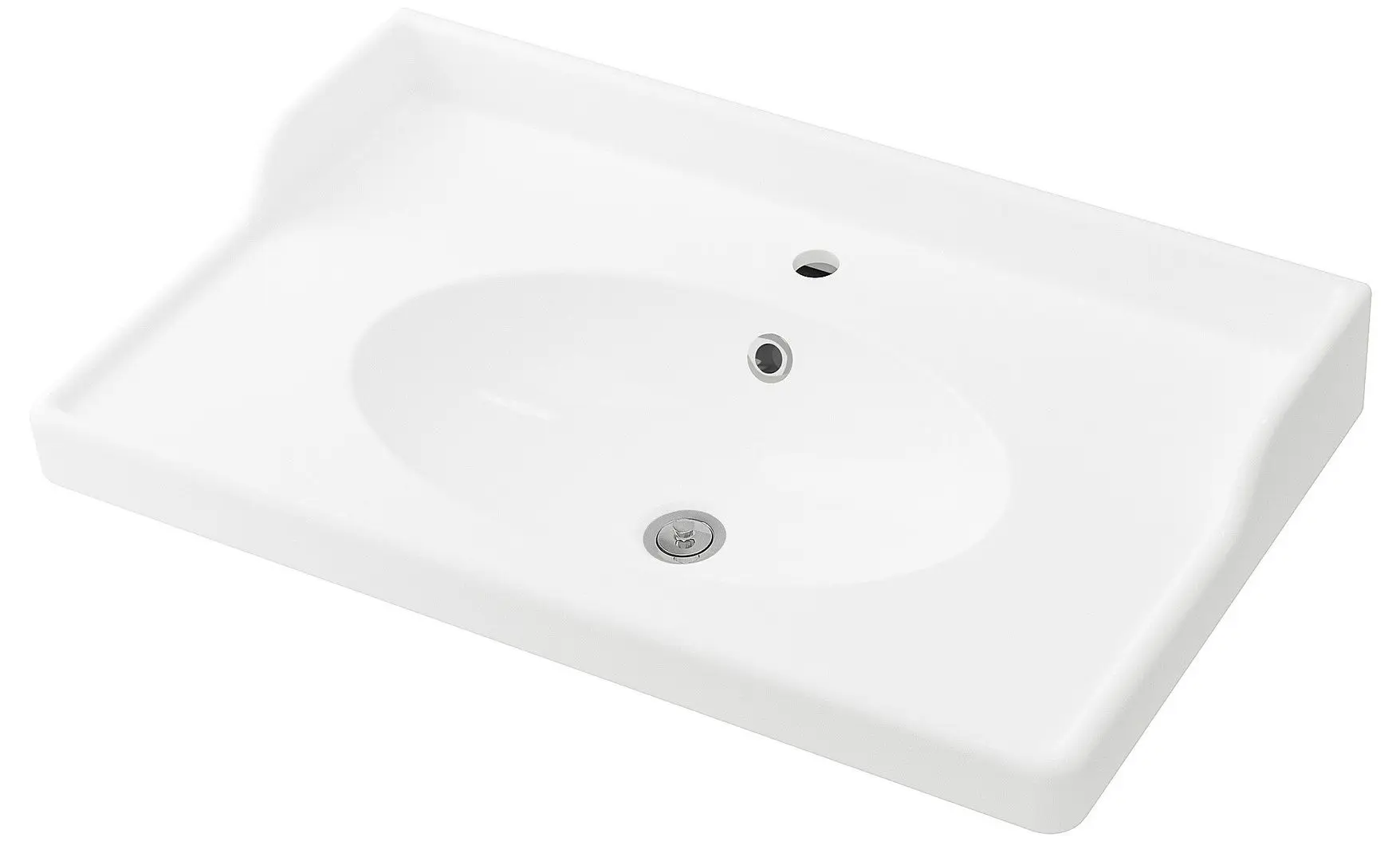 Шкаф под умывальник Ikea Godmorgon/Rattviken 2 ящика/смеситель Hamnskär 82x49x68 (Касжон/Серый) - 2