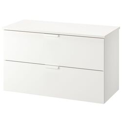 Шкаф под умывальник Ikea Godmorgon/Tolken 2 ящика 102x49x60 (Белый)
