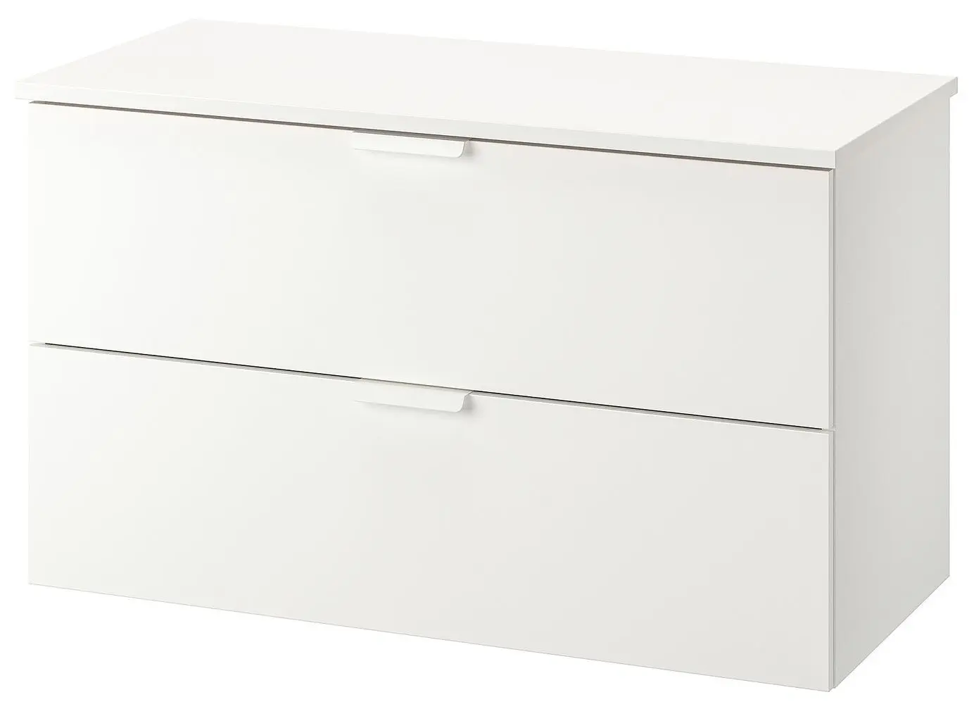 Шкаф под умывальник Ikea Godmorgon/Tolken 2 ящика 102x49x60 (Белый)