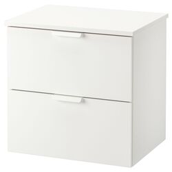 Шкаф под умывальник Ikea Godmorgon/Tolken 2 ящика 62x49x60 (Белый)