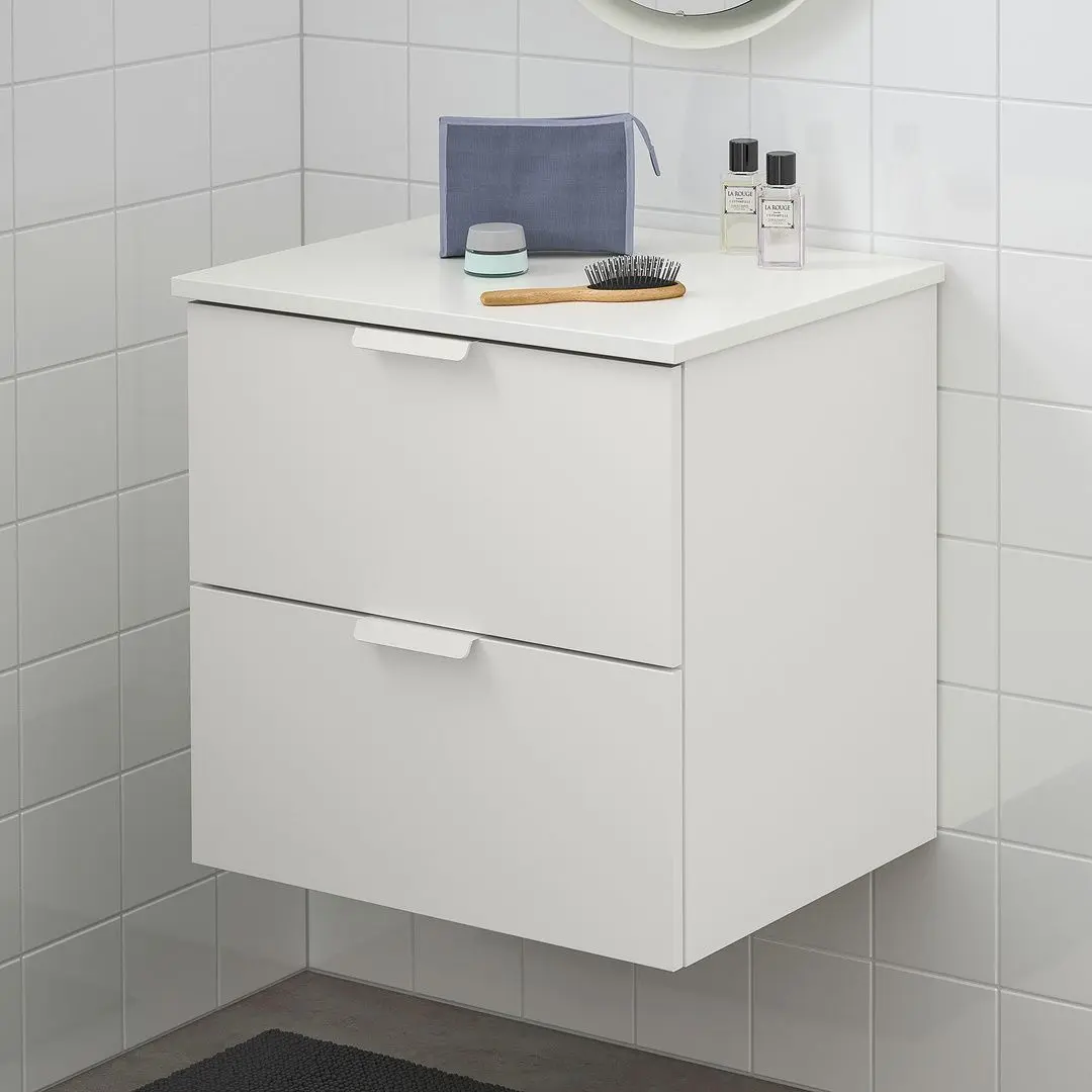 Шкаф под умывальник Ikea Godmorgon/Tolken 2 ящика 62x49x60 (Белый) - 4