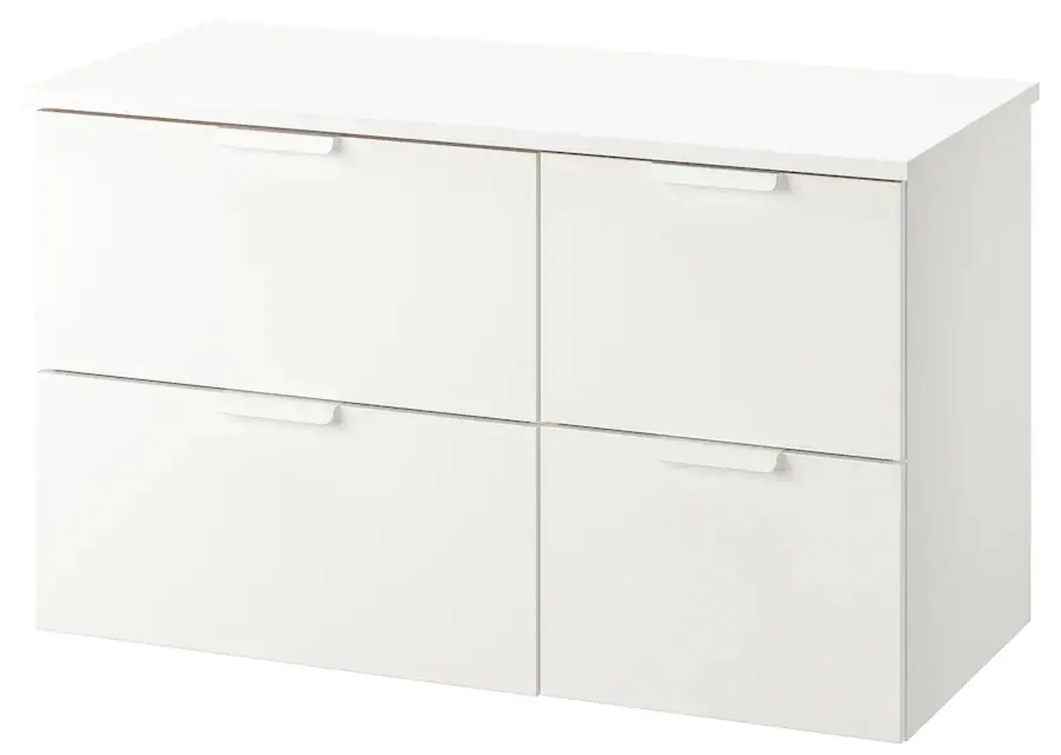 Шкаф под умывальник Ikea Godmorgon/Tolken 4 ящика 102x49x60 (Белый)