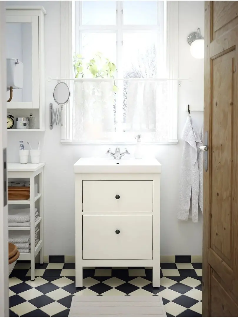 Шкаф под умывальник Ikea Hemnes 2 ящика 60x47x83 (Белый) - 4