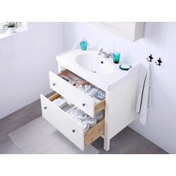 Шкаф под умывальник Ikea Hemnes 2 ящика 80x47x83 (Белый) Thumb