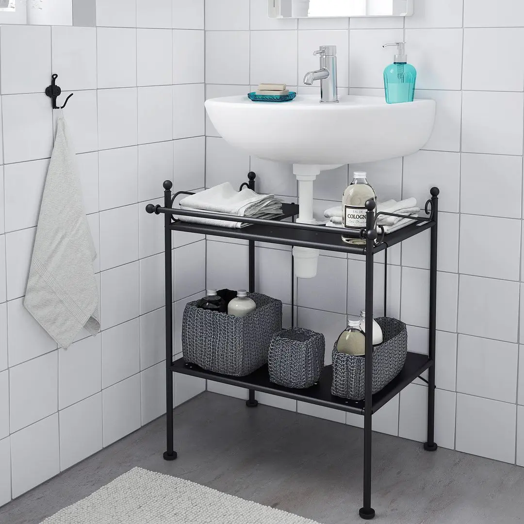 Шкаф под умывальник Ikea Ronnskar (Черный) - 3