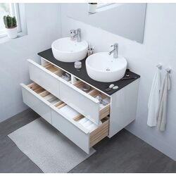 Тумба для умывальника Ikea Godmorgon 4 ящика 120x47 (Глянцевый Белый) Thumb