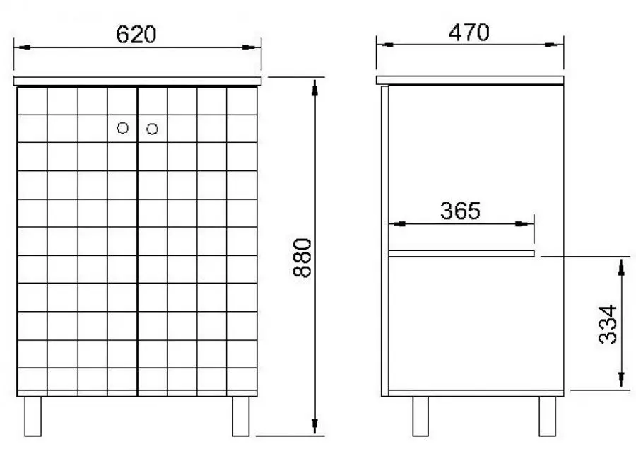 Mobilier pentru baie КМК Adel 1 620 White (0460.16)