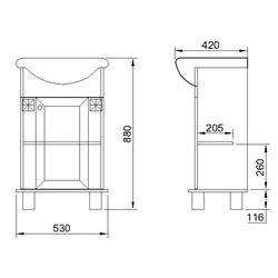 Mobilier pentru baie КМК Bakkara 500 Beige (0453.6) Thumb
