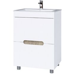 Dulap sub lavoar КМК 0642.12 Niagara 620 (White Gloss/Stone Gray)