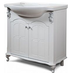 Dulap sub lavoar КМК 0454.1 Versal 850 (White/Silver)