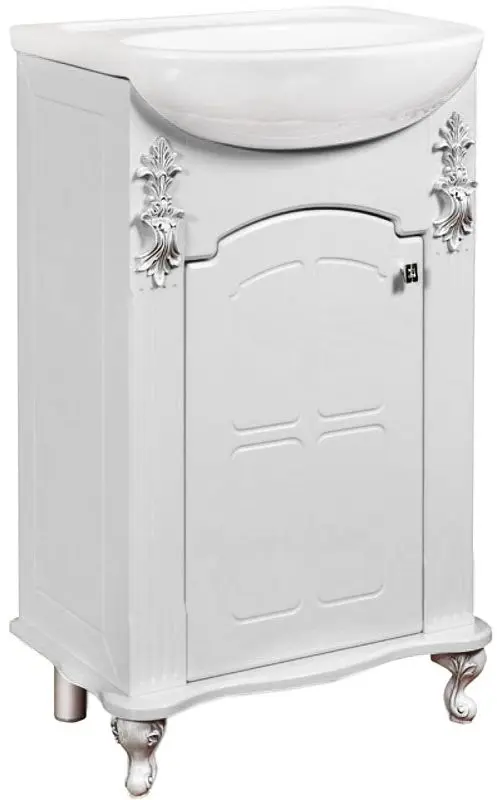 Dulap sub lavoar КМК 0454.7 Versal 500 (White/Silver)