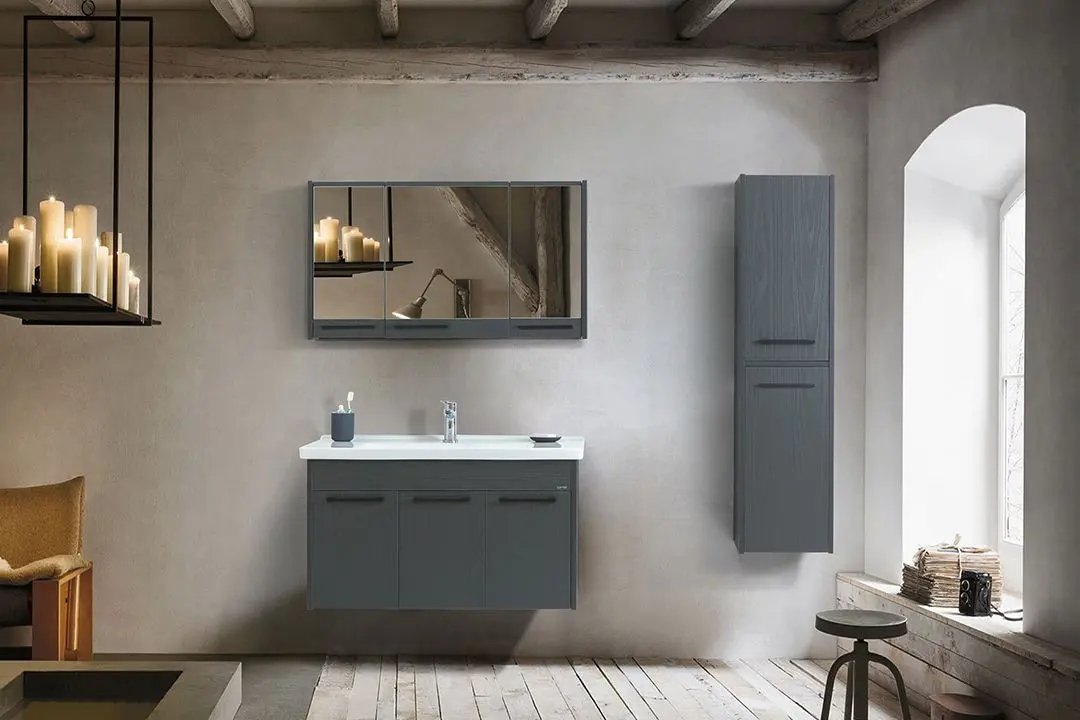 Set dulap cu lavoar Martat New Sofia 100 (Dark Grey) - 2