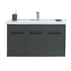 Set dulap cu lavoar Martat New Sofia 100 (Dark Grey)