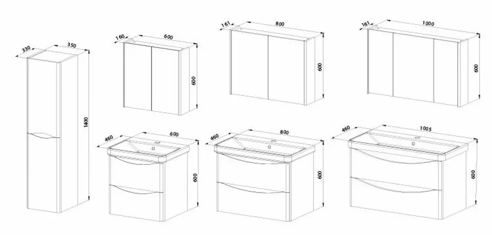 Dulap sub lavoar Martat Zen 80 (Anthracite)