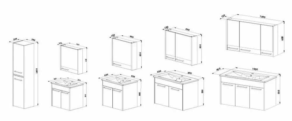 Dulap sub lavoar Martat Zen 85сm (Cream)
