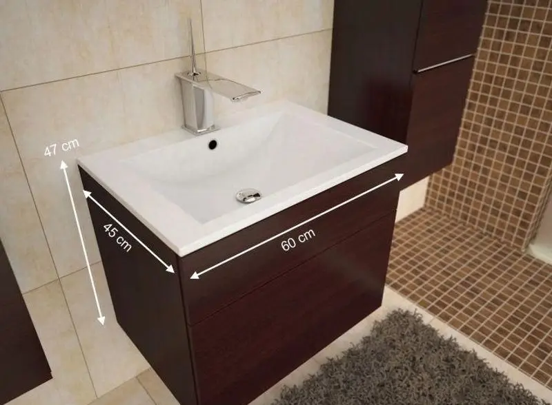 Шкаф под умывальник Tempo Kondela Mason WE 13 (Wenge)