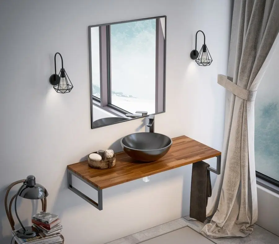 Set raft cu lavoar Orka Kestel 95 (Oak) - 3