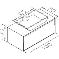 Set dulap cu lavoar Orka Craft 100 (Nut/Anthracite Matt) Thumb