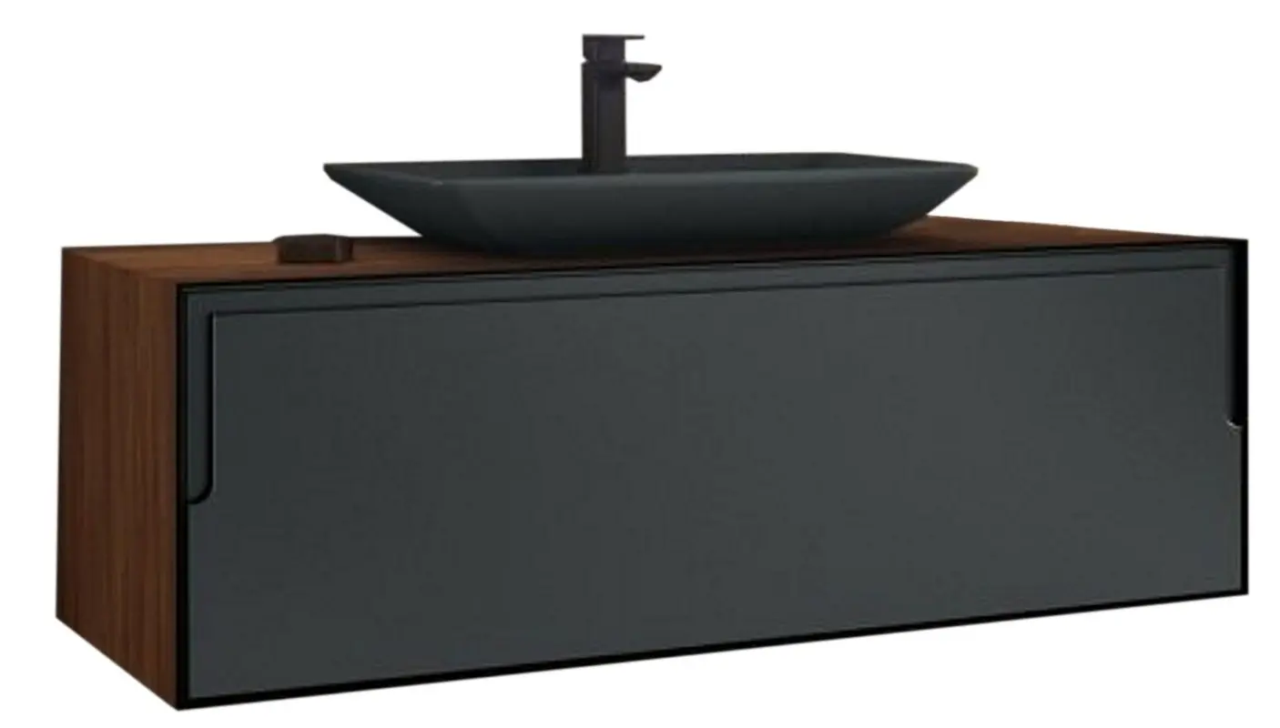 Set dulap cu lavoar Orka Craft 100 (Nut/Anthracite Matt)