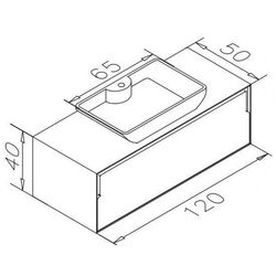 Набор тумбы с раковиной Orka Craft 120 (Nut/Anthracite Matt) Thumb
