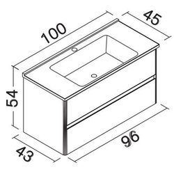 Набор тумбы с раковиной Orka Duden 100 (White) Thumb