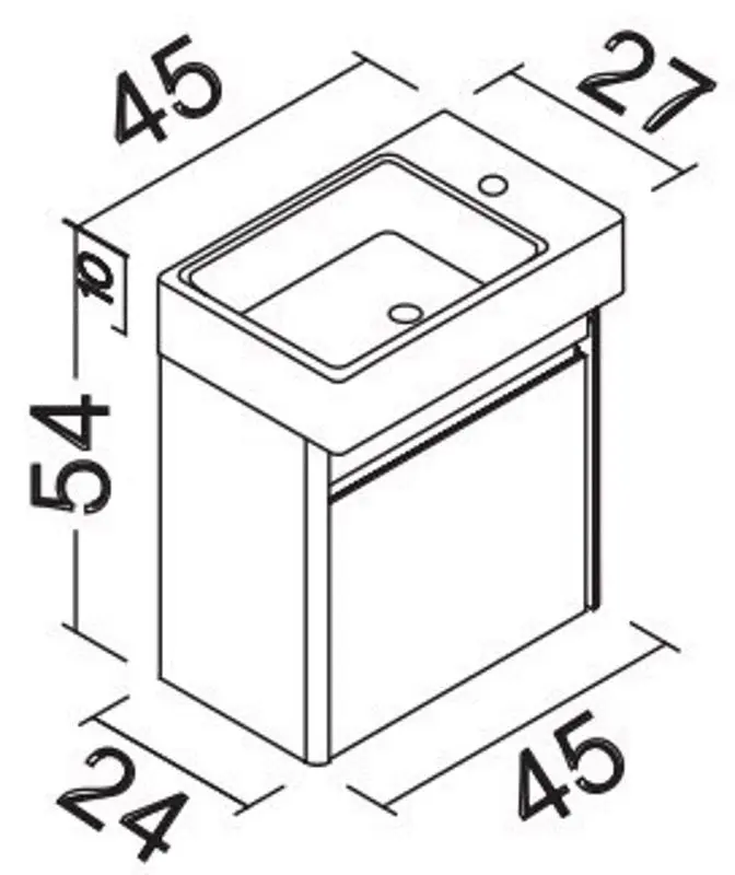 Set dulap cu lavoar Orka Duden 45 (White)