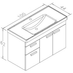 Set dulap cu lavoar Orka Enez 100 (Irony) Thumb