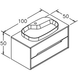 Set dulap cu lavoar Orka Galia 100 (Legnano) Thumb