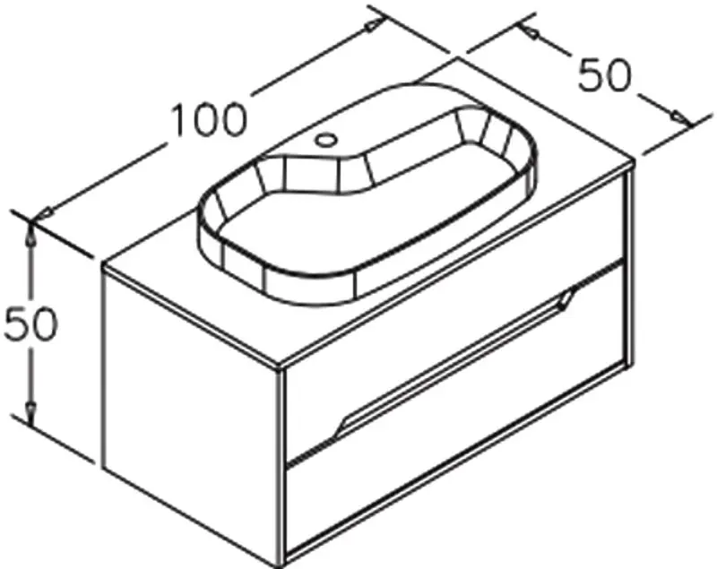 Set dulap cu lavoar Orka Galia 100 (Legnano)