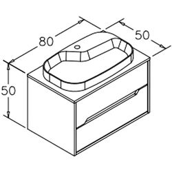 Set dulap cu lavoar Orka Galia 80 (Legnano) Thumb