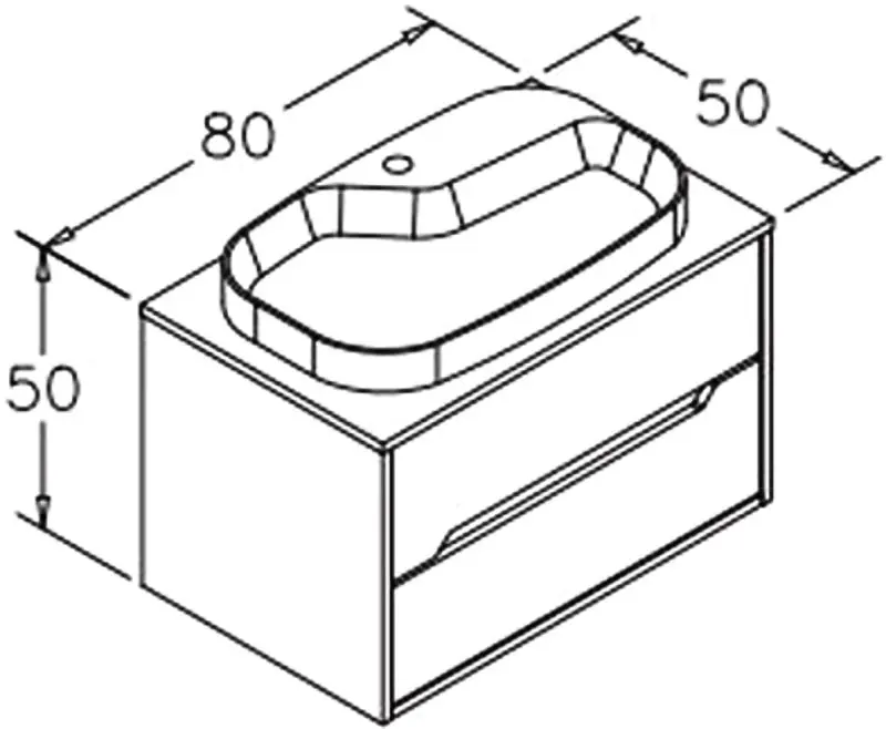 Set dulap cu lavoar Orka Galia 80 (Legnano)