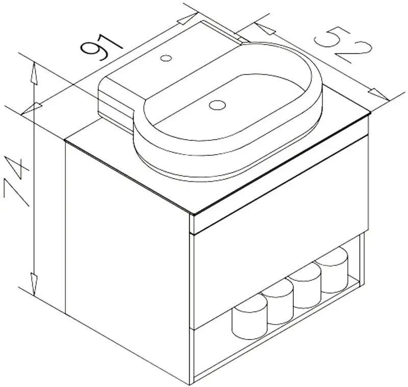 Set dulap cu lavoar Orka Knidos 90 (Legnano)